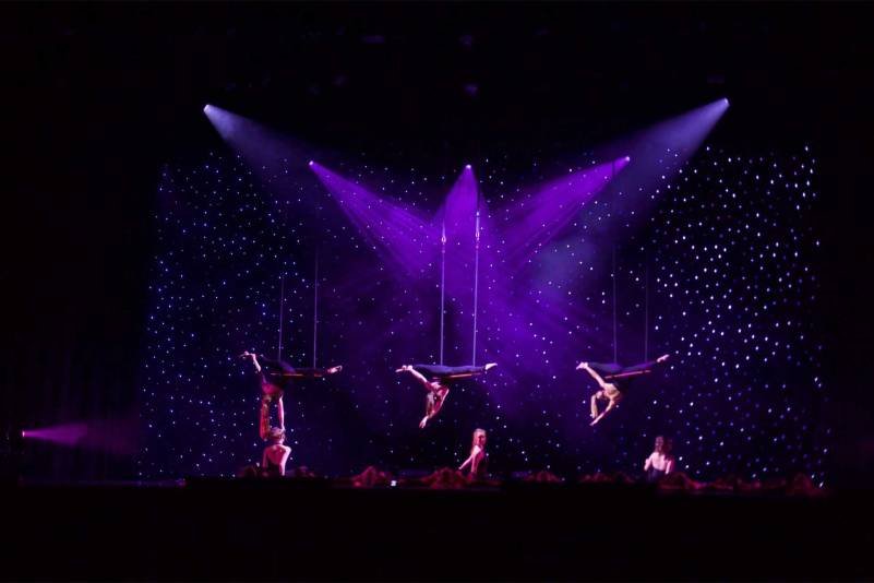 High End lights during a performance.